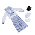 thumbnail image 2 of Conjunto de uniforme escolar a escala 1/6, disfraz de manga larga, moda, elegante, cosplay, acción azul claro, 2 of 7