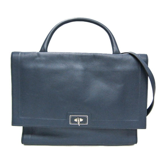 Pre-Owned Givenchy Men's Leather Handbag,Shoulder Bag Navy