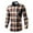 Brown, variant on Men's Button-Down Plaid Shirts Regular Fitted Long Sleeve Dress Shirts for Men Casual Work T-Shirts with Pocket （Available In Big & Tall Size) 3X 4X 5X Clearance Purple