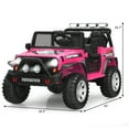 thumbnail image 2 of Gymax 12V Electric Kids Ride On Car Truck w/ MP3 Horn 2.4G Remote Control Pink, 2 of 10