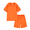 Orange, variant on PatPat Boy Clothes Kids Clothes Set Solid Tee and Shorts Outfit Set 2 Piece 5-6Y