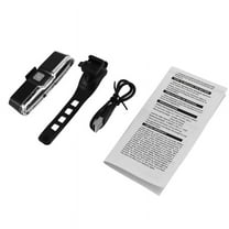 USB Rechargeable Front Rear Bicycle Light Lithium Battery LED Bike Taillight Cycling Helmet Light Lamp Mount Bicycle Accessories Red - White - Blue Light Color,Black & silver