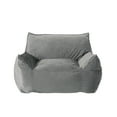 thumbnail image 4 of GDF Studio Calef Modern Velveteen Bean Bag Chair, Gray, 4 of 11
