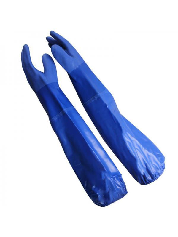Waterproof PVC Work Gloves Fishing Gloves  Latex Gloves Cotton Liner PPE Gloves 