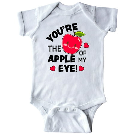 

Inktastic Youre The Apple of My Eye Valentine Pun with Cute Apple Gift Baby Boy or Baby Girl Bodysuit