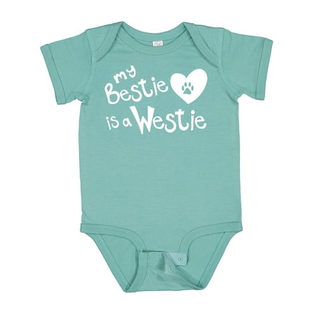 

Inktastic Bestie Westie Boys or Girls Baby Bodysuit