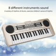 thumbnail image 4 of Electronic Keyboard 37 Piano Keys Children Toys Musical Instrument with MicrophoneBrown, 4 of 4