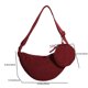 thumbnail image 5 of Monedero de axila para mujer, bolso bandolera de Color sólido, bolso informal de nailon suave para mujeres y niñas, 5 of 5