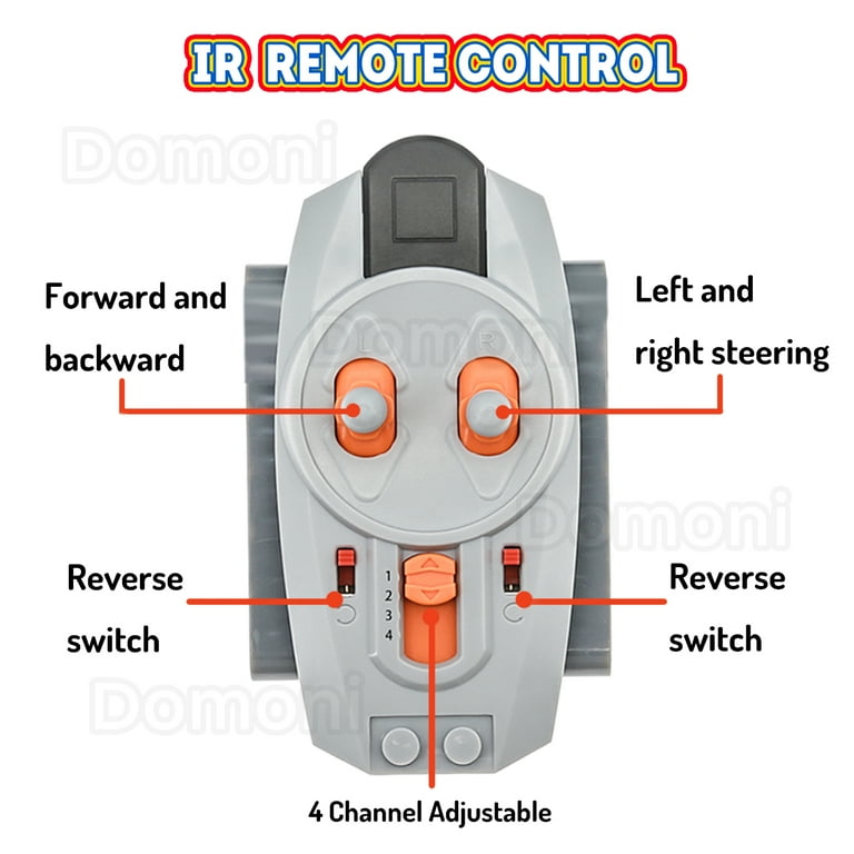 5 in 1 Technic Motor Kit Compatible with Lego Power Functions Set Building Blocks M Motors IR Remote Control IR Receiver AA Battery Box Walmart