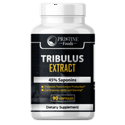 Pristine Foods Tribulus Terrestris The Ultimate Testosterone Booster and Energy Enhancer, 90 Capsules, Regular