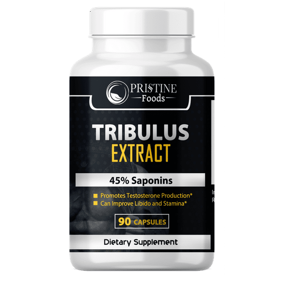 Pristine Foods Tribulus Terrestris The Ultimate Testosterone Booster and Energy Enhancer, 90 Capsules, Regular