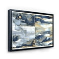 thumbnail image 3 of Designart 'Gold and Dark Blue Abstract II' Modern Framed Canvas Wall Art Print, 3 of 5