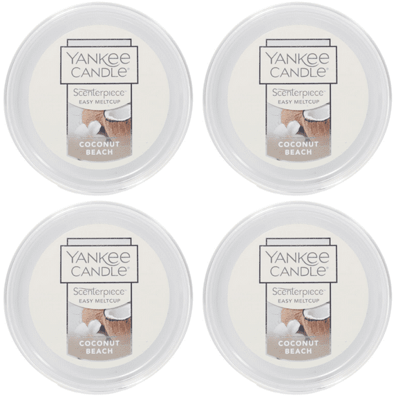 Yankee Candle Coconut Beach Scenterpiece Easy MeltCup (Pack of 4)
