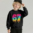 thumbnail image 2 of Tisuna Crewneck Sweatshirt For Girls Child 67 Print Long Sleeve Pullover Tops Fashion Breathable Kids Spring Autumn Casual Wear Size 2-3 Years Black, 2 of 6