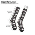 thumbnail image 2 of Xecao Cute Poodle Dog print thigh-high socks, crafted for both men and women with a stretchy, high-opaque design perfect for daily wear, 2 of 6