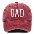 thumbnail image 3 of Clearance! Audhol Dad Gifts Dad 2025 Promoted To Dad 2025 Hats for Men Aesthetic Washed Distressed Baseball Cap Dad Embroidered Pigment Dyed Profile Cotton Cap Dad Hat Wine One Size, 3 of 4