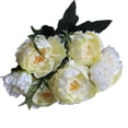 thumbnail image 4 of Estilo europeo mini peonía peonía flor artificial flor artificial flor de seda flor artificial 10 lotes [blanco como la leche] sidaley JJ16242-05, 4 of 6