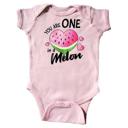 

Inktastic Valentines Day You are One in a Melon with Hearts Gift Baby Boy or Baby Girl Bodysuit