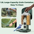 thumbnail image 5 of Kiwibit Solar Smart Bird Feeder with Camera, 8MP 4K UHD Video, Long Battery Life, AI Identify 10000+ Species, Ideal Gifts for Bird Lovers, Green, 5 of 11