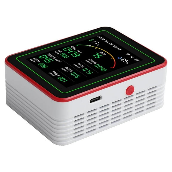 1pc Air Quality Monitor 15-in-1 For Smart Air Quality Tester Real-Time Data Accuracy Large Colorful Screen Display