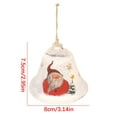 thumbnail image 3 of Hvmvliv Christmas Bell Decorations (3.14x3.14x2.95in) Metal Bells For Christmas Decoration Hanging Christmas Tree Decorations Santa Snowman Bells Christmas Props White-A, 3 of 5
