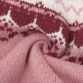 thumbnail image 7 of Aueoeo Women's Sweater Casual Colorful Retro Knitted Print Sweater Trendy Fall Winter Warm Comfy Pullover Tops Pink M, 7 of 7