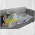 thumbnail image 6 of 21st Birthday Soft Flannel Fleece Throw Blanket, Legal Age of USA 21 Party Cake with Colorful Balloons Image Print, Cozy Plush for Indoor and Outdoor Use, 50" x 70", White and Pale Blue, by Ambesonne, 6 of 6
