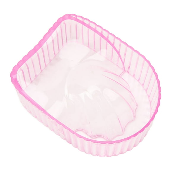Hand Soaking Bowl Acrylic Soften Dead Skin Clean Nail Manicure Wash Soaker Tray for Beauty Salon Transparent Pink