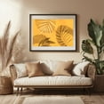 thumbnail image 3 of Palm Leaf Serenade Warm Yellow - Painting Black Framed Wall Art Print 16 x 24 inches, 3 of 4