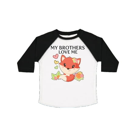 

Inktastic My Brothers Love Me- little fox Gift Toddler Boy or Toddler Girl T-Shirt
