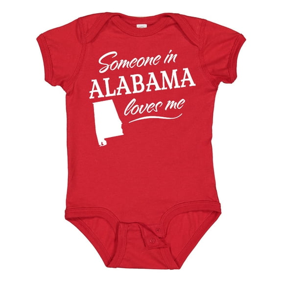 Inktastic Someone in Alabama Loves Me Boys or Girls Baby Bodysuit