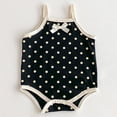 thumbnail image 4 of Tisuna Summer Bodysuit For Newborn Girls Polka Dot Print Sleeveless Suspender Romper Comfortable Soft Girls Summer Pullover Jumpsuit Size 0-3 Months, 4 of 6