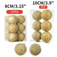 thumbnail image 4 of Adornos navideños de bolas de 10 cm, irrompibles, para árbol de Navidad, bodas, fiestas, vacaciones, 8 cm, 4 of 5