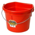 thumbnail image 1 of Little Giant 22 Quart Flat Plastic Animal Feed Bucket with Knob Bail, Red, 1 of 2