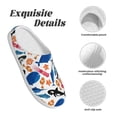 thumbnail image 5 of Yiaed Cute Sea Animals Print Slippers Fuzzy Warm Cozy Slippers Non Slip House Slippers For Indoor Outdoor Slippers House Slippers-46/47, 5 of 7
