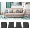 thumbnail image 5 of 4 elevadores de muebles de 3 pulgadas, ajustables, para silla, sofá, patas resistentes, elevadores de cama, color negro, 5 of 5