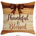 thumbnail image 3 of InsCrazy Fall Autumn Pillow Cover Thankful Grateful Blessed Pumpkins Square Pillowcases, 18x18in Thanksgiving Harvest Cuchion Covers for Sofa Couch Patio Decor, 3 of 7