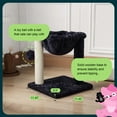 thumbnail image 5 of Amolife 14.1" Cat Tree with Hammock, Sisal Scratching Post, Plush Bed, Stable Cat Furniture for Indoor Cats and Kittens, Blue, 5 of 9