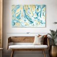 thumbnail image 3 of Elephant Stock Teal And Gold Abstract Wall Art - Horizontal Canvas Wall Art - Living Room Wall Decor - Abstract Canvas - Blue And Gold Decor - 48" x 32", 3 of 8