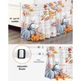 thumbnail image 3 of Hello Fall Bed Skirt California King Size 16 Inch Drop, Thanksgiving Pumpkin Flower Leaf Wood Wrap Around Dust Ruffle Bedskirts, Wrinkle&Fade Resistant Easy Fit Bedskirt with Adjustable Elastic, 3 of 8