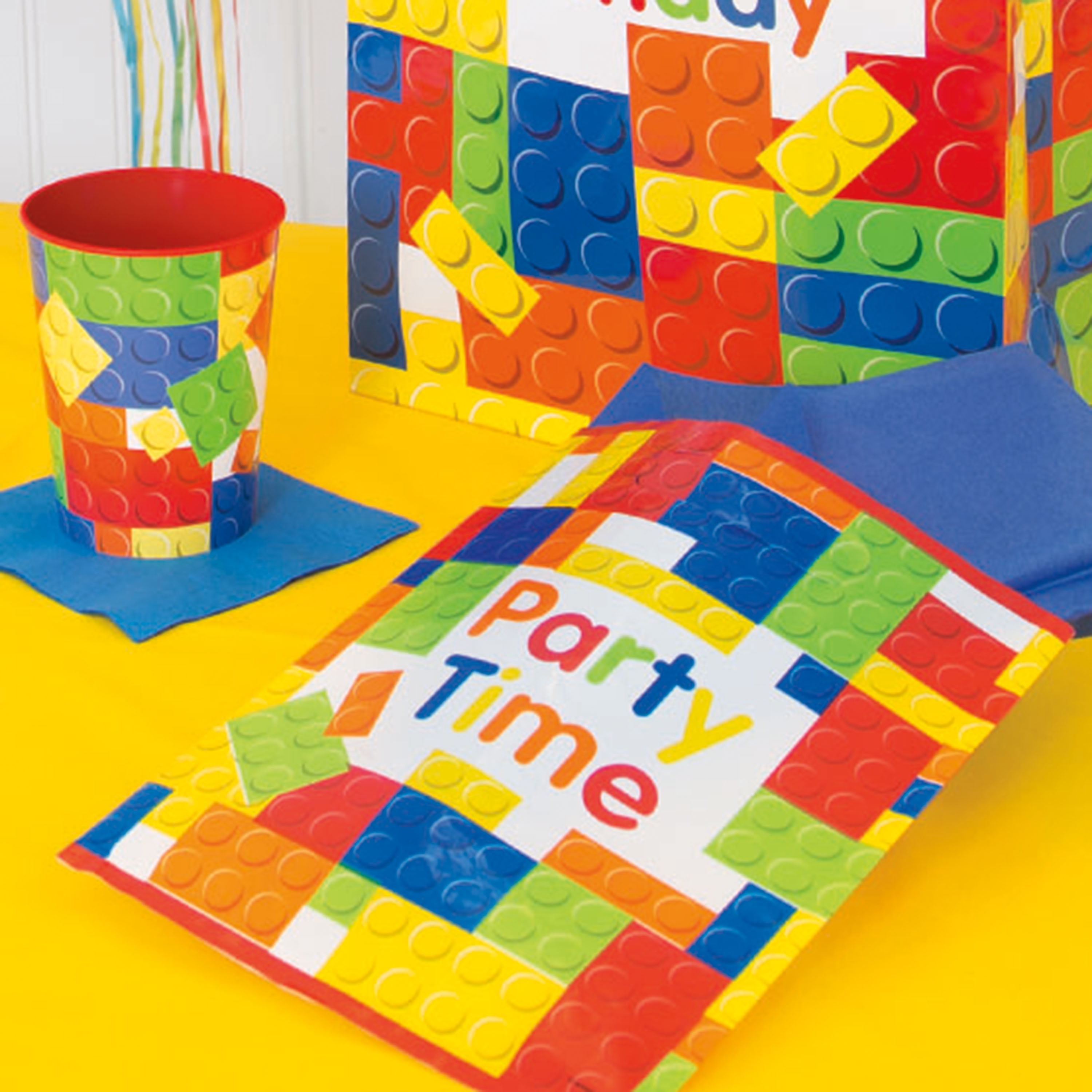 Unique Industries Assorted Colors Birthday Party Bags, 8 Count