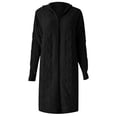 thumbnail image 3 of DuoJiaJ Long Hooded Cardigan Sweater Coat Knit Open Front Outwear Wrap For Fall Winter Casual Plus Size Crewneck Sweater Black L, 3 of 4
