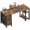 Rustic Brown, variant on Gaming Desk with 4 Fabric Drawers & Storage Shelves, 47 inch Computer Writing Work Study Desk for Home Office Bedroom, Modern Simple Student PC Desks Table, Black