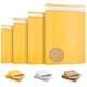 thumbnail image 1 of Paquete de 25 sobres acolchados de papel kraft amarillo de 7,25 x 11, bolsas de envío tamaño CD de 7 1/4 x 11 con cáscara y sello para embalaje y embalaje por correo; Bolsas tipo bolsa con acolchado, 1 of 7