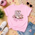 thumbnail image 3 of Big Sister Shirt for Baby Toddler & Youth Girls Cowgirl Boots Tee, Pink Shirt, 4T, 3 of 8