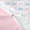 thumbnail image 4 of spefrowx Ocean Crab Bedding for Girls, Pink Stripe Ribbon Bow Duvet Cover Full, Pink Reversible, 3-Piece, 1 Duvet Cover and 2 Pillowcases, 4 of 6