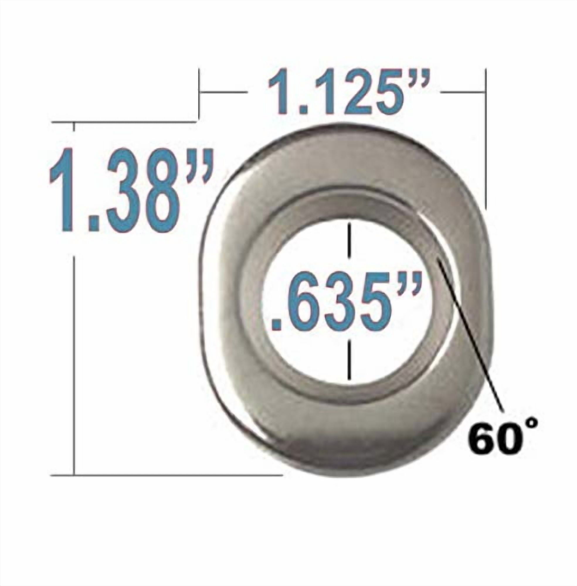 28 ET Conical Bulge Long Lug Nuts 12mmx1.75 with Center Washers 0.33" Shank 0.62" Dia 1.75" Length