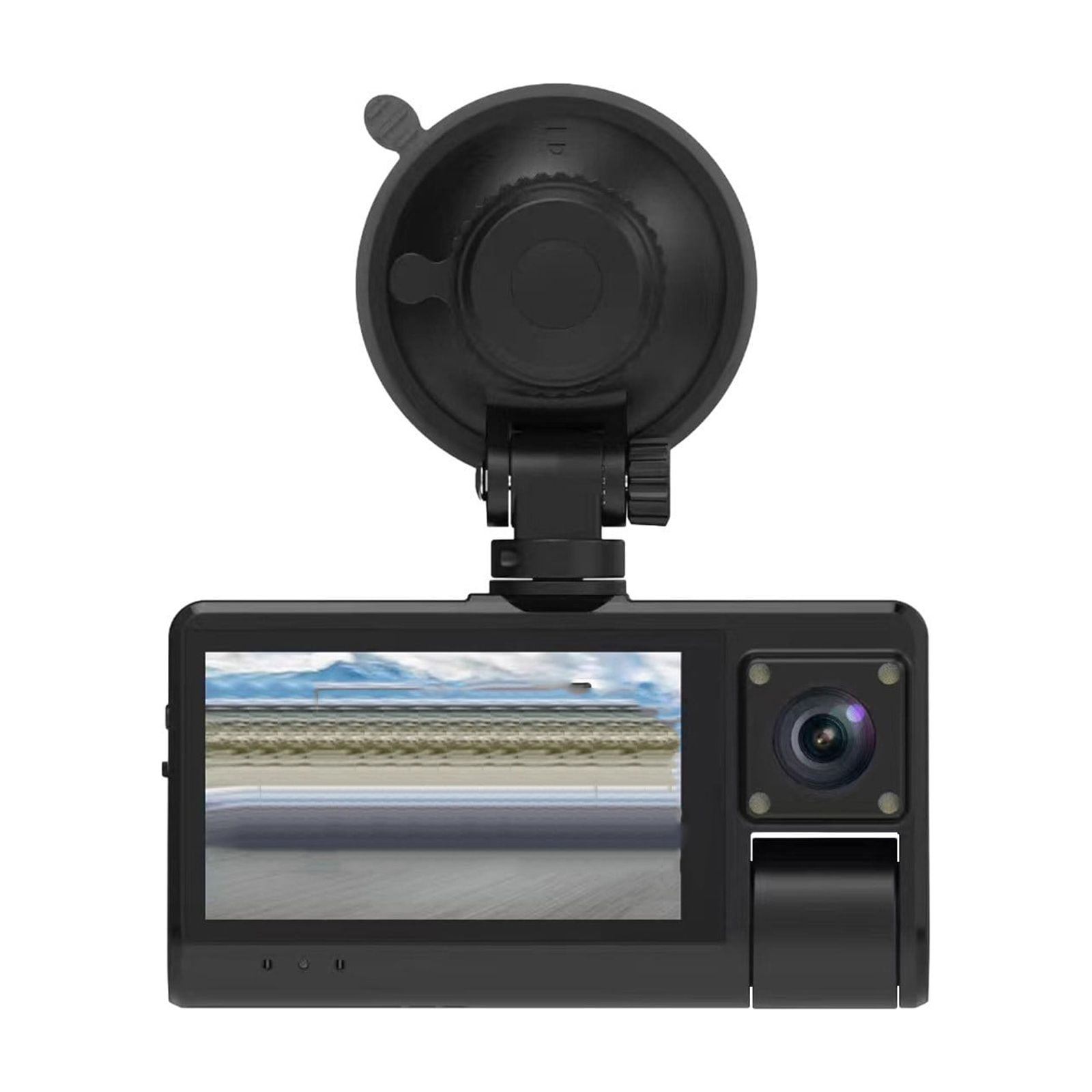 Kieccall Dash Cam Front/Inside/Rear 1080P HD Touchscreen - WDR Night Vision, Wide Parking Monitor, Loop Recording & APP Sync For Convenience