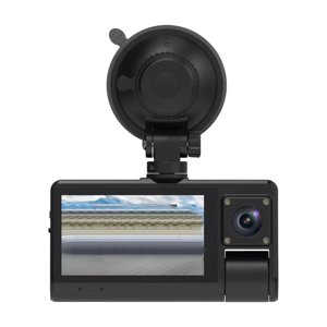 Kieccall Cam de Dash avant/intérieur/arrière 1080P HD écran tactile - WDR Vision nocturne, grand moniteur de stationnement, enregistrement de boucles & APP Synchroniser pour la commodité