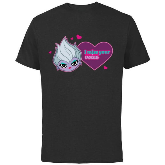 Disney Villains Ursula I Miss Your Voice Valentine’s Day - Short Sleeve Cotton T-Shirt for Adults - Customized-Natural